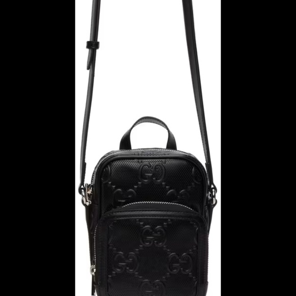 Gucci GG Embossed Bag Mini Black- Men's - Picture 4 of 4